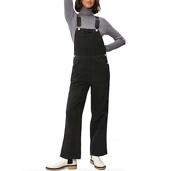 Everlane Pants - Everlane Black Overalls, Black Jumpsuit, Denim Overalls Women, Size 6